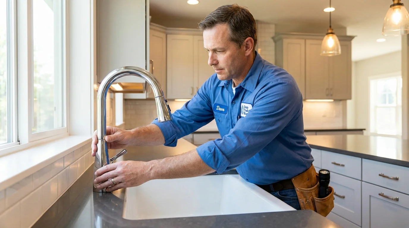 Kitchen faucet installation by Johns Plumbing LLC in Port Allegany